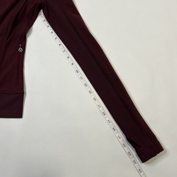 Lululemon Bhakti Yoga Jacket Womens Size 4 Bordeaux Drama Red Athletic Luon - Picture 10 of 10
